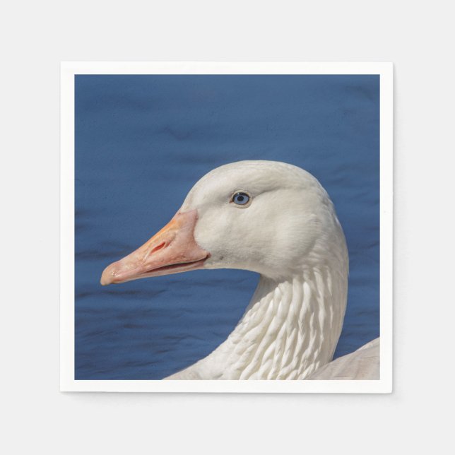 White Canadian Goose Napkin (Front)