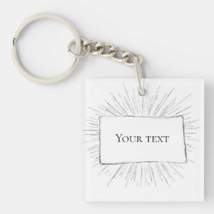White Canvas Note Keychain