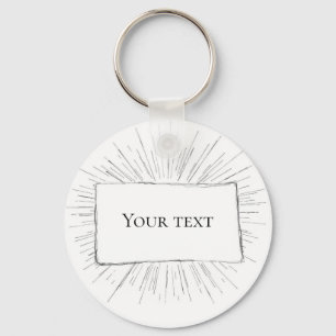 White Canvas Note Keychain
