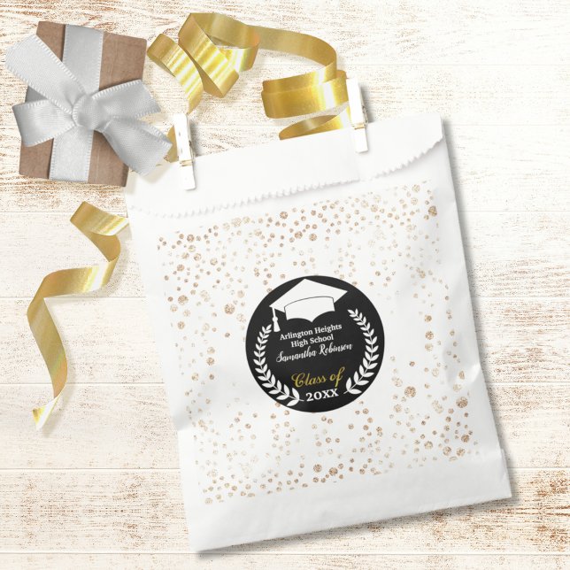 White Cap and Laurel Graduation Party  Favour Bag (Creator Uploaded)