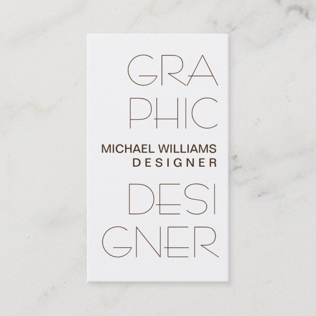 WHITE CARD SIMPLE ELEGANT GRAPHICAL DESIGN (Front)