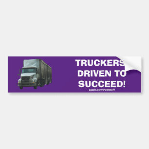 White Cargo Truck Bumper Sticker