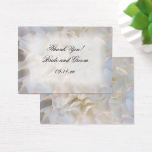 White Carnation Thank You Wedding Favour Tags