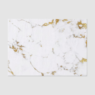 White Carrara Gold Stone Minimal Grey Stone Marble Tissue Paper