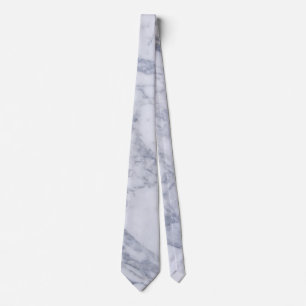 White Carrara Marble Wedding Groomsmen Tie