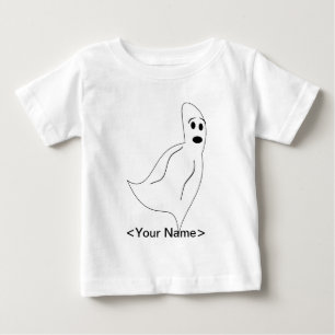 White Cartoon Ghost Baby T-Shirt