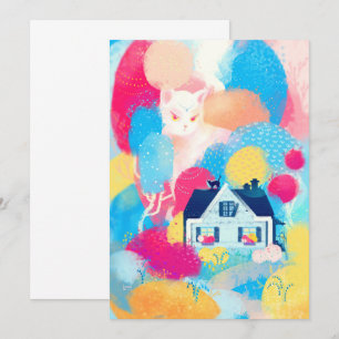 White Cat and Country House Invitation