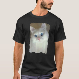 White Cat Artwear Cute Kitty Cats Mom And Cat Dad T-Shirt