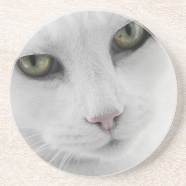 White Cat Coaster (Front)