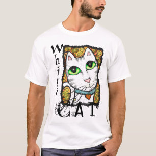 White Cat Contemporary Art T-Shirt