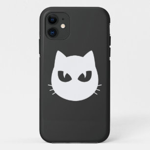 white cat face iPhone 11 case
