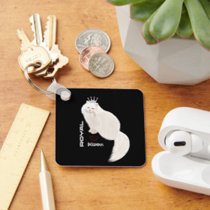 White cat keychain