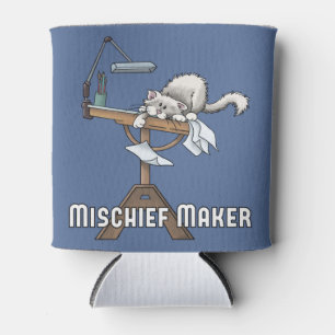 White Cat Mischief Maker Can Cooler