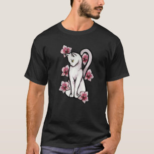 White Cat Orchids Flower T-Shirt