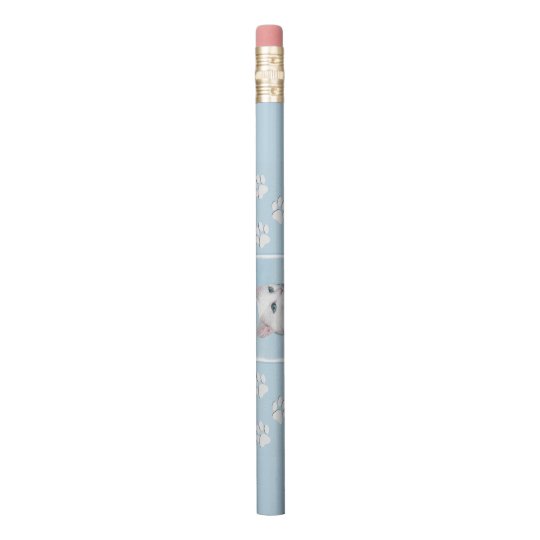 White Cat Painting - Cute Original Cat Art Pencil