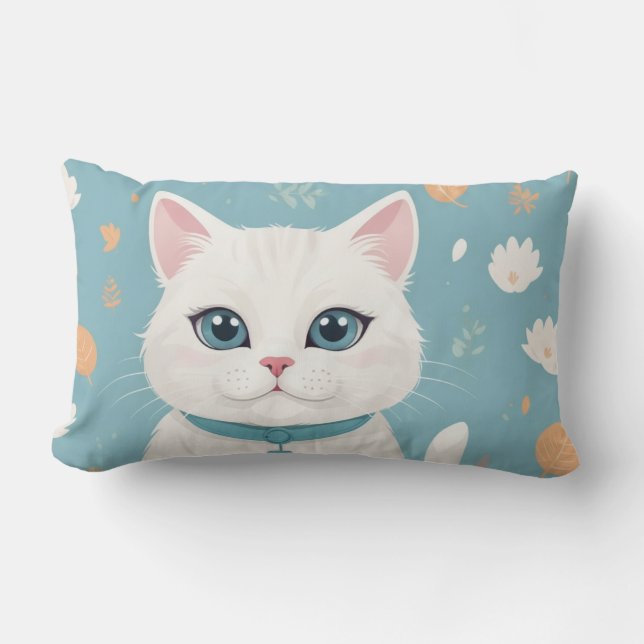 White cat pillow (Front)