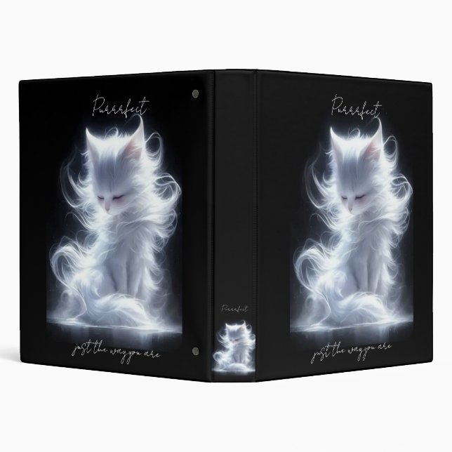 White cat Purrrfect Binder (Background)