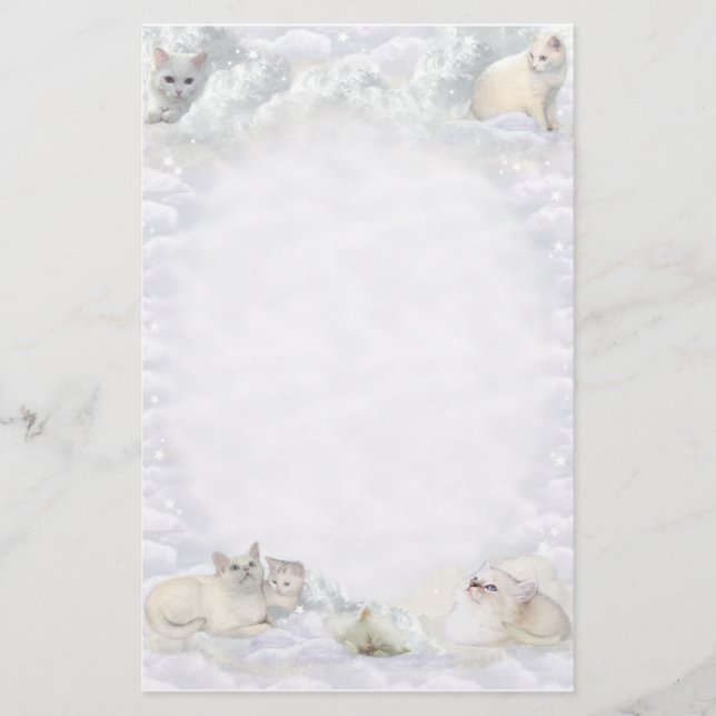 White Cat 😽   Stationery (Front)