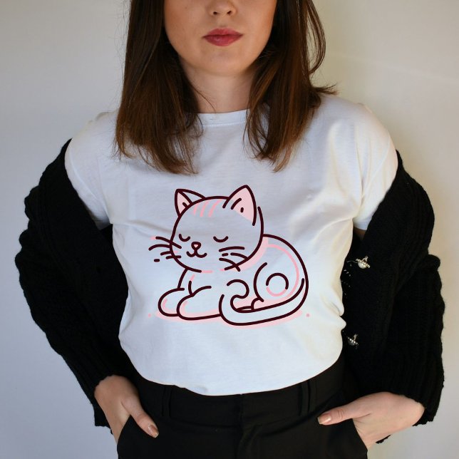 White Cat T-Shirt  – Artistic Style & Chic - funny (Creator Uploaded)