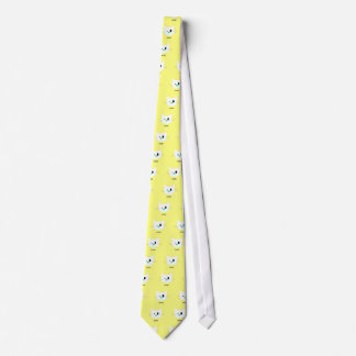 white cat tie