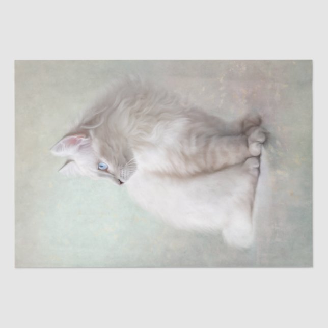 White Cat Tissue Paper (Front)