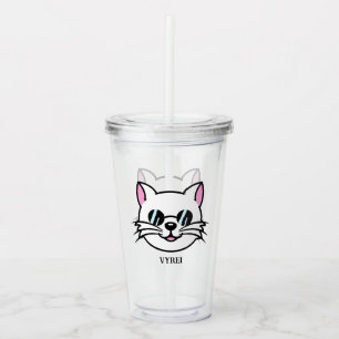 White Cat Wearing Black Glasses / Sunglasses