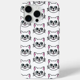 White Cat Wearing Black Glasses / Sunglasses iPhone 15 Pro Max Case