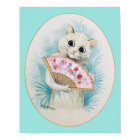 White Cat with Fan, Louis Wain