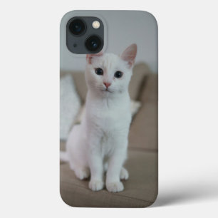 White cat   Zazzle_Growshop. iPhone 13 Case