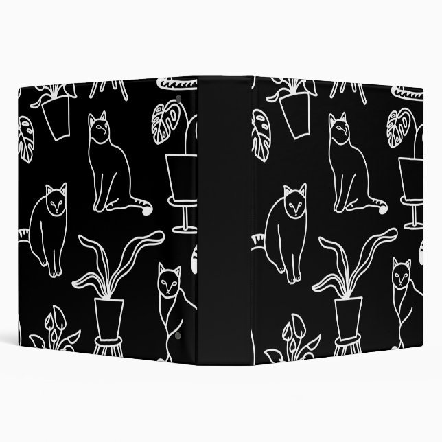 White cats on black binder (Background)