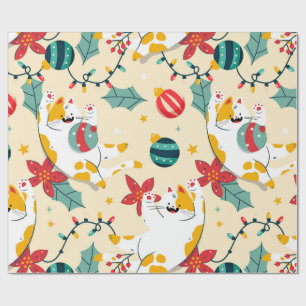 White Cats Wrapping Paper