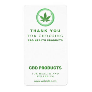 White CBD Box Packaging Labels