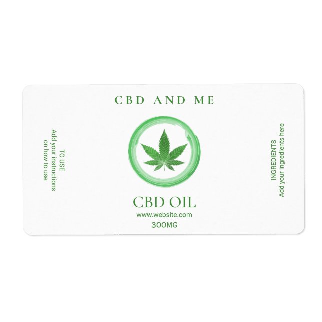 White CBD Oil Labels (Front)