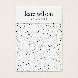White Ceramic Earring Display Card