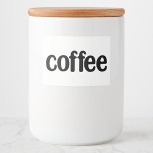 White Ceramic Kitchen Canisters Food Label