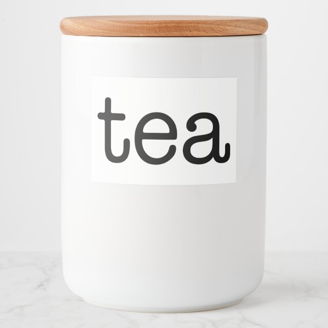 White Ceramic Kitchen Canisters Home Food Storage  Food Label (Front)