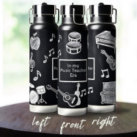 White Chalk Blackboard Elementary Music Teacher