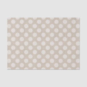 White Chalk Polka Dot Print Tissue Paper