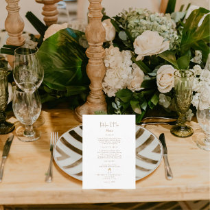 White Champagne Toast Engagement Party  Menu
