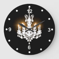 White Chandelier Clock