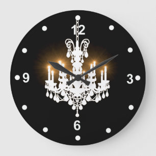 White Chandelier Clock