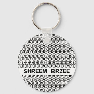White Chant Shreem Brzee money mantra Keychain