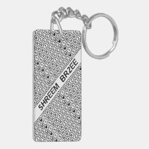 White Chant Shreem Brzee money mantra Keychain
