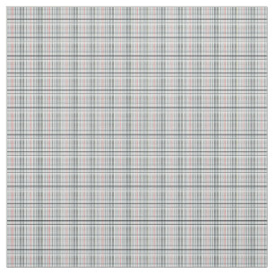 White Checked Tartan Print, Fabric