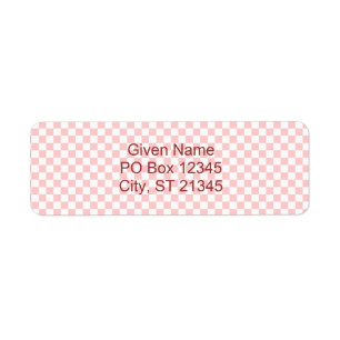 White Chequerboard Label