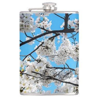 White Cherry Blossom Flask
