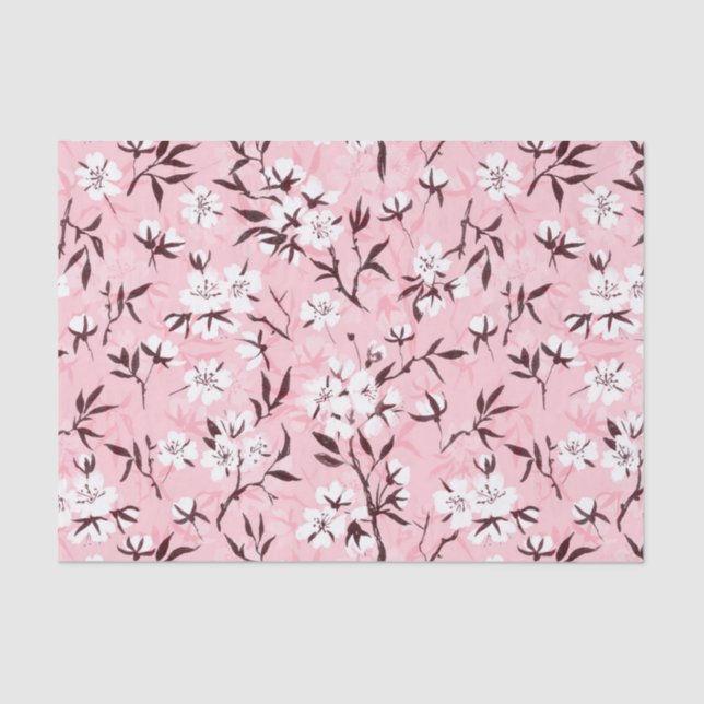 White cherry blossom tissue paper (Front)
