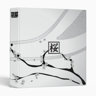 White Cherry Blossom Tree Binder