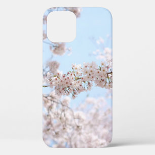 White cherry blossom under clear blue sky in the m iPhone 12 case
