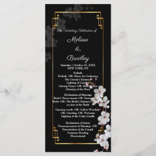 white Cherry Blossoms &golden Frame Program